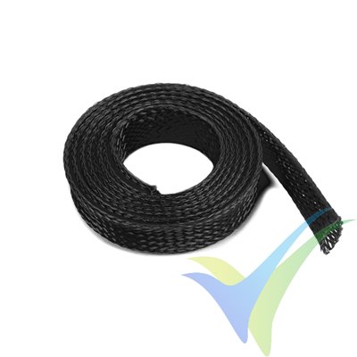 G-Force RC - Wire Protection Sleeve - Braided - 10mm - Black - 1m