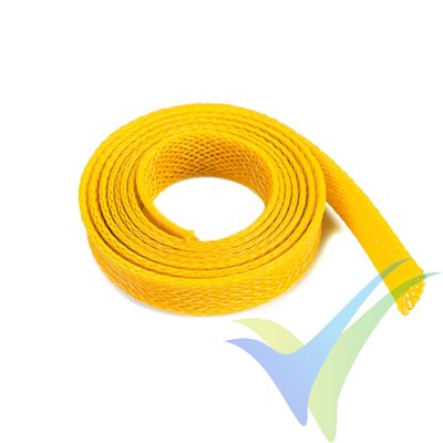 G-Force RC - Wire Protection Sleeve - Braided - 10mm - Yellow - 1m