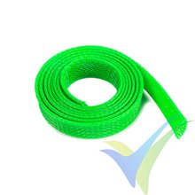 Manguito de malla verde neón para protección de cables, 10mm, 1m
