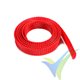 Manguito de malla rojo para protección de cables, 14mm, 1m