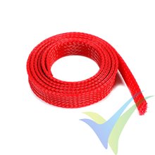 Manguito de malla rojo para protección de cables, 14mm, 1m
