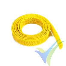 Manguito de malla amarillo para protección de cables, 14mm, 1m