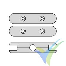 APC folding propeller hub HYB 50mm, for 45mm spinner