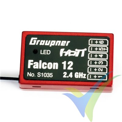 Graupner HoTT Falcon 12 receiver, 6 ch, 7g