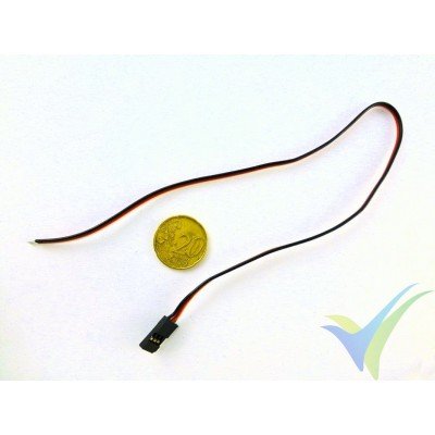 Repuesto de cable de servo Futaba - conector macho - 30cm, 0.13mm2 (26AWG), con conector Futaba
