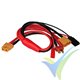 Universal charging cable, female XT60 to Deans, XT60, Rx, JST BEC