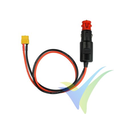 Power supply cable for charger, cigarette lighter plug 180W to XT60 female