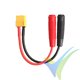 Power supply cable for charger, XT60 female to Ø4.0mm banana female