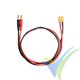 Power supply cable for charger, banana male 4mm to XT60 female