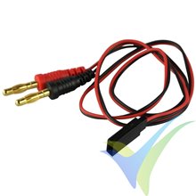 Cable de carga 0.75mm2 para batería receptor, conector universal dorado, 30cm