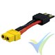 Adaptador de conector XT60 hembra a Traxxas macho