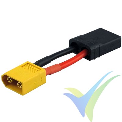 Adaptador de conector XT60 macho a Traxxas hembra