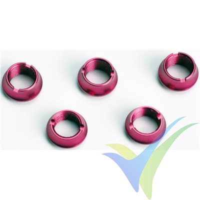 Graupner purple tuning nut for TX switch, 3 long + 2 short