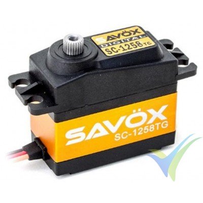 Servo digital Savox SC-1258TG, 52.4g, 12Kg.cm, 0.08s/60º, 4.8V-6V