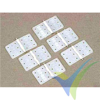 Bisagra nylon 11x28mm Dubro 119, 0.2g, 15 uds