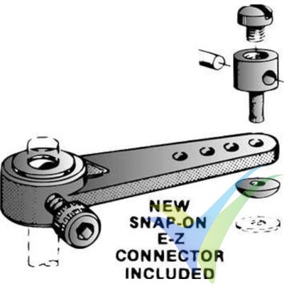 32mm Nylon steering arm assembly Dubro 155 for 4mm nose gear wire, 5g