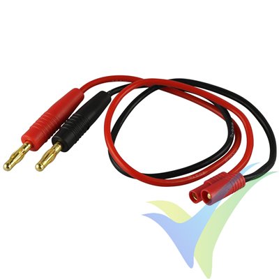 Cable de carga 1.5mm2 con conector banana 3.5mm, 30cm