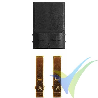 Conector compatible TRAXXAS hembra, metalizado oro, 1 ud