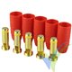 Gold connector, AS150, Ø7.0mm, anti spark, 5 plugs, red housing