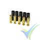 Gold connector, AS150, Ø7.0mm, 5 sockets, black housing