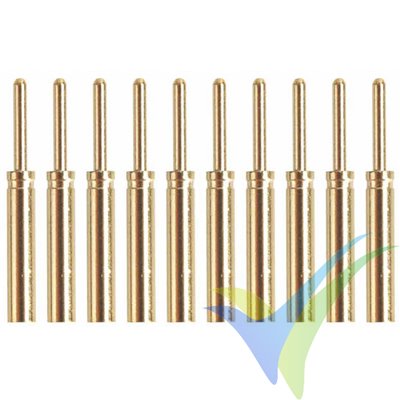 Gold connector, Ø0.8mm, 10 plugs