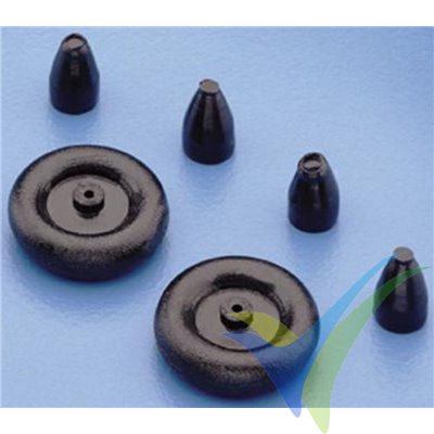 Dubro 12MTW indoor tailwheel 13mm, 1mm shaft, 2 pcs