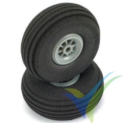 Dubro 250SL foam scored wheel 64mm, 4mm shaft, 11.5g, 2 pcs