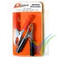 Pinzas de cocodrilo grandes G-Force para batería, roja y negra, 1 par