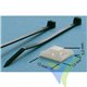 Soporte adhesivo 13x13mm con brida para cable, 5 uds