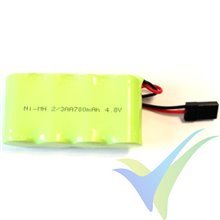Batería receptor Ni-MH 700mAh, 4.8V, 2/3AA, 58g