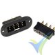 Hstr Connector Plugs 8-Pin with housing Black, 1 Pair