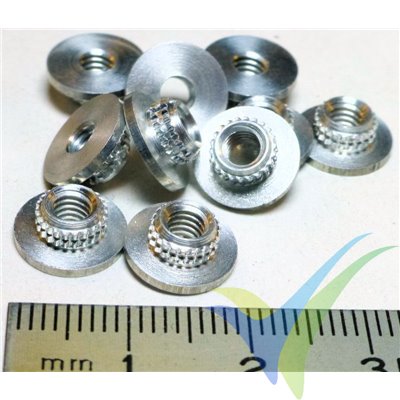 Aluminium mounting nut M4 short, MP-Jet 1023, 0.3g, 10 pcs