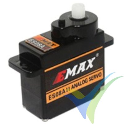 EMAX ES08A II analog servo, 8.5g, 1.8Kg.cm, 0.1s/60º, 4.8V-6V