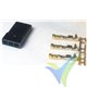 Servo male connector compatible with JR, gold plated, 1 pc
