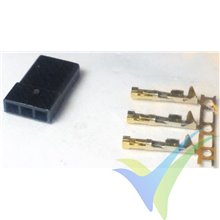 Servo male connector compatible with JR, gold plated, 1 pc