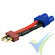 Adaptador de conector Deans macho a EC3 hembra, Yuki Model