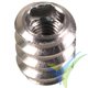 Alu threaded hex socket insert M6, 10 pcs