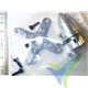 Rear crossarm + propeller mount, for EMP 42xxx motor, polished aluminium