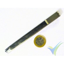Cutter de acero inoxidable, 130mm, tipo lápiz con clip, sin bloqueo