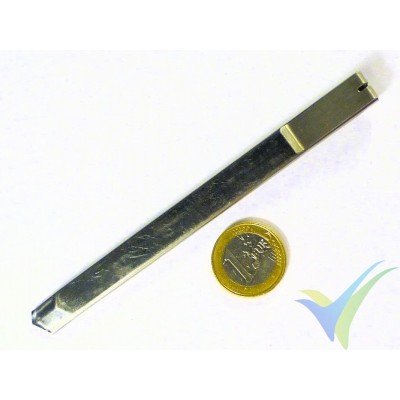 Cutter de acero inoxidable, 130mm, tipo lápiz con clip, sin bloqueo