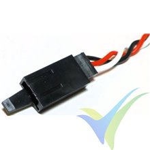 Prolongador trenzado cable de servo universal con clip seguridad, 15cm, 0.33mm2 (22AWG)