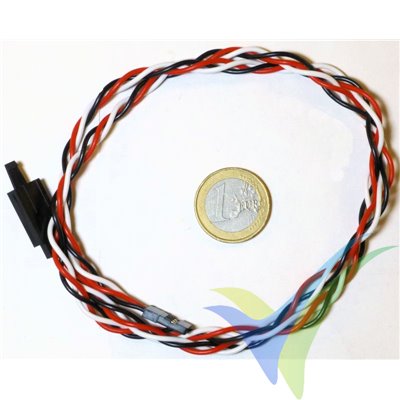 Universal Servo Cable Extension with Safety Clip, 60cm, 0.33mm2 (22AWG)