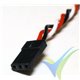 Prolongador trenzado cable de servo universal con clip seguridad, 60cm, 0.33mm2 (22AWG)