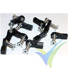 Rótula nylon Topmodel con torreta aluminio 12mm roscada M3, 10 uds