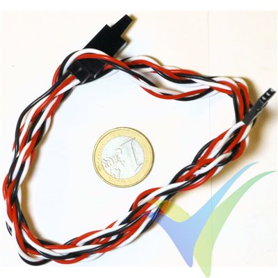 Universal Servo Cable Extension with Safety Clip, 100cm, 0.33mm2 (22AWG)