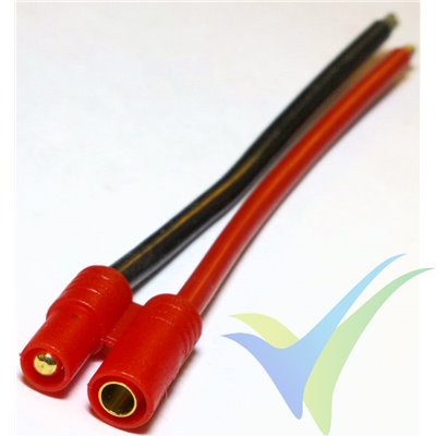 HXT 3.5mm connector with already soldered silicone cable 2.08mm2 (14AWG)
