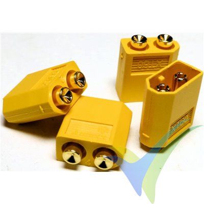 Conector XT60PB G-Force, metalizado oro, hembra, 4.2g, 4 uds