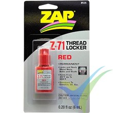 Fijatornillos permanente ZAP PT-71 rojo, 6ml