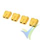 Conector XT60PB G-Force, metalizado oro, hembra, 4 uds