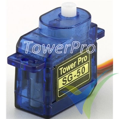 TowerPro SG50 digital servo, 5g, 0.6Kg.cm, 0.1s/60º, 4.8V